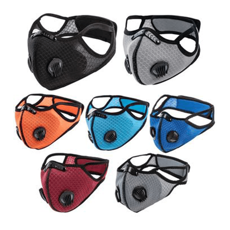   Anti-Pollution Dust Motorcycle Cycling Running Riding Half Face Mask Carbon Cloth Filter  With Filter Dust Mask Breathing Valve Anti-Pollution.